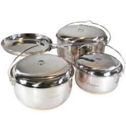 EAGLE Products Ensemble De Poêles En Acier Inoxydable - 4 Pièces - LAVVU -Matériel De Pêche eagle products ensemble de poeles en acier inoxydable 4 pieces lavvu 1