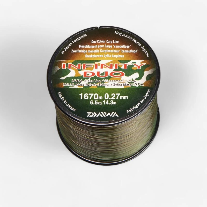 Daiwa FIL Pêche De La Carpe INFINITY DUO CAMO 27/100 3 Daiwa FIL Pêche De La Carpe INFINITY DUO CAMO 27/100
