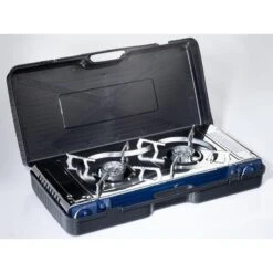 Réchaud à Gaz 2 Feux - Skandika Brann - Camping - Allumage Piezo - Mallette -Matériel De Pêche rechaud a gaz 2 feux skandika brann camping allumage piezo mallette 6