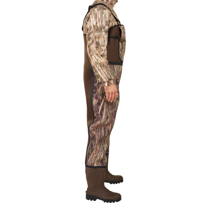 Waders Chasse Chaud 500 Néoprène Camouflage Marais 8 Waders Chasse Chaud 500 Néoprène Camouflage Marais – Image 7